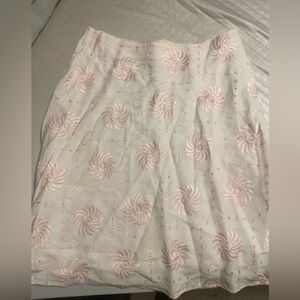 Cream and Pink Skirt Size 8